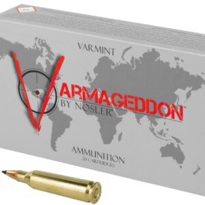 NOSLER Varmageddon 22-250 Remington 55 Grain Flat Base Tipped Rifle Ammo - 20 Rounds - NOS65155