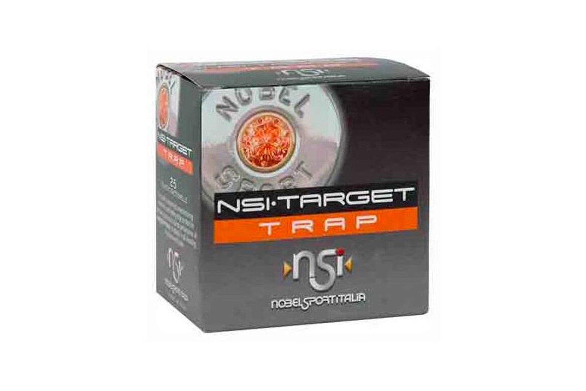 Nobel Sport Italia Trap 20 Gauge Ammunition 2-3/4" #8 Lead Shot 7/8 oz 1210 fps Shotgun Ammo - 25 Rounds - NOBELANS208