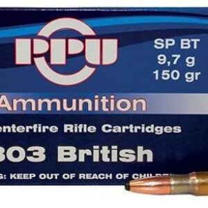 PPU PP303S1 Standard Rifle 303 British 150 gr 2690 fps Soft Point Boat-Tail (SPBT) Rifle Ammo - 20 Rounds - 57014