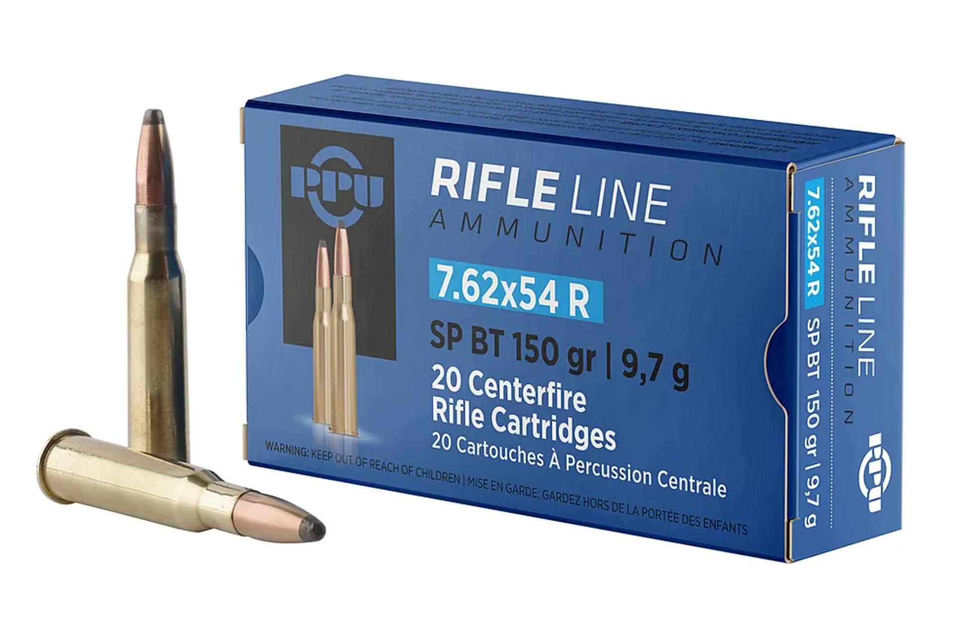 Prvi Partizan Rifle 7.62X54R 150 Grain Soft Point Rifle Ammo - 20 Rounds - PPUPP76254S