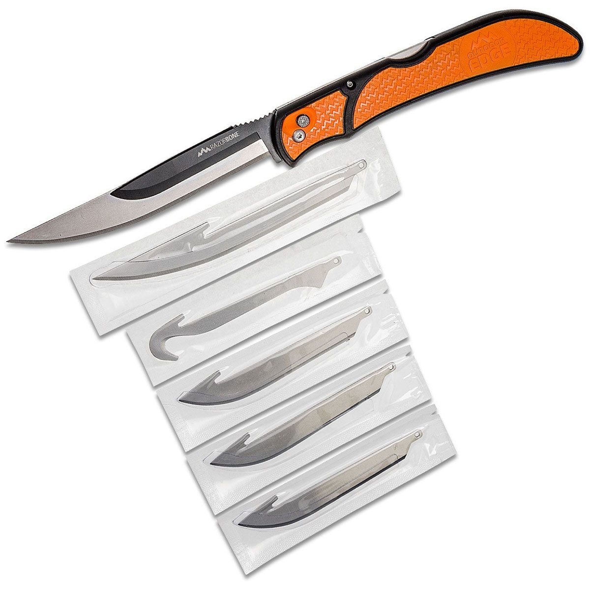 Outdoor Edge RAZOR-BONE Orange, 6-Blade Combo Set - RBB-20C - Image 4