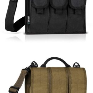 Savior Equipment Rifle Caliber Magazine Holder- Fit Up To 6-12 Mag- Velcro Closure, Single Shoulder Sling