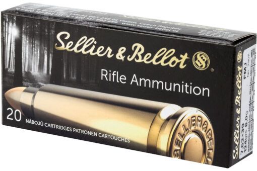 Sellier & Bellot 7.62x39 124 Grain Brass FMJ Ammo Rifle Ammo - 20 Rounds - SB76239A - Image 5