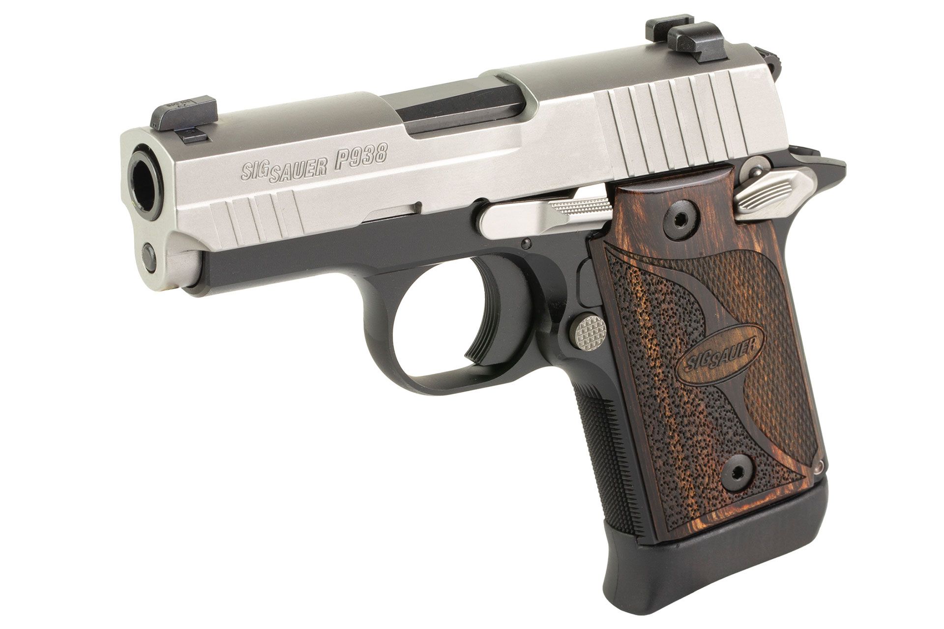 Sig Sauer P938 Two Tone Black / Stainless 9mm 3" Semi-Auto Pistol - 938-9-TXR3 - Image 2