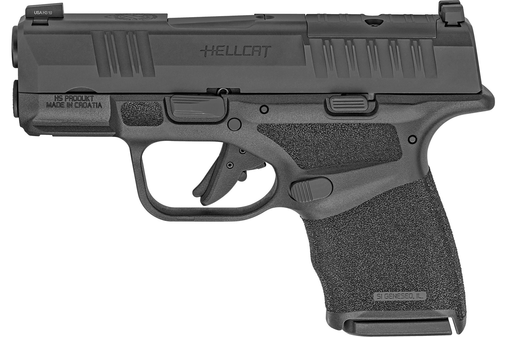 Springfield Hellcat OSP 3" 9MM 10Rd Sub-Compact Semi-auto Pistol - Black - HC9319BOSPLC