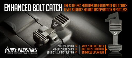 Strike Industries Enhanced Bolt Catch - Black - SI-AR-EBC - Image 23
