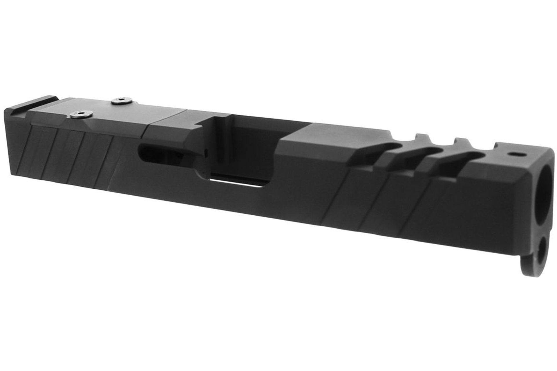 TacFire Replacement Slide 40 S&W Graphite Black Cerakote Stainless Steel with Optics Cut & Slide Ports for Glock 23 Gen3 - 146766