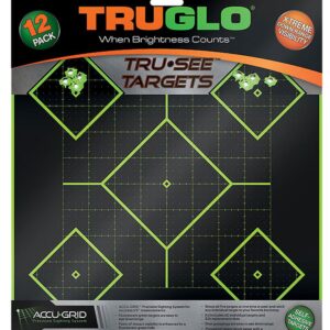 Truglo TG-14A12 Tru-See Self-Adhesive Paper 5-Diamond Black/Green 12 Per Pkg - 2787