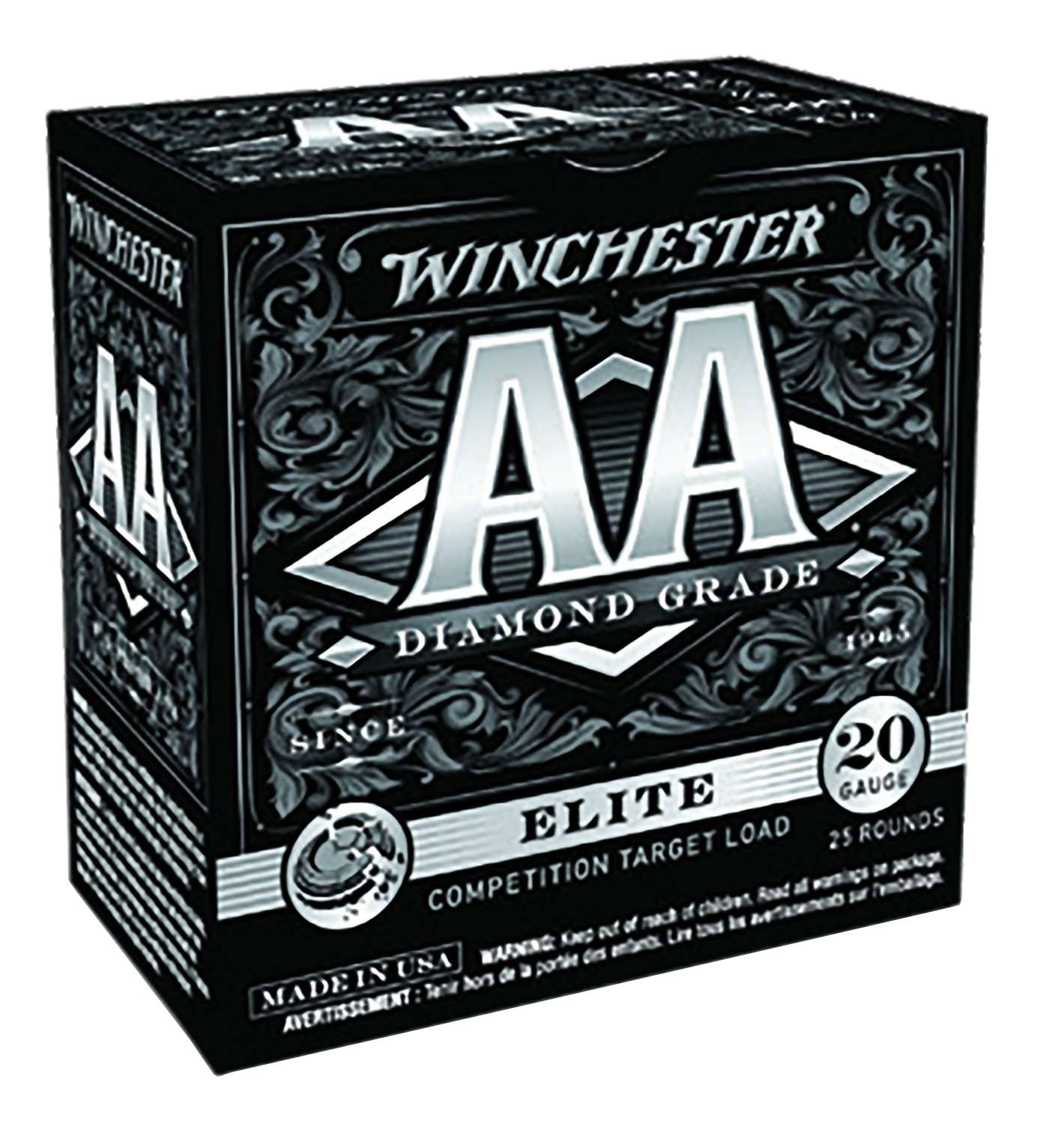 Winchester Ammo AADG207 AA Diamond Grade Elite Trap 20 Gauge 2.75" 7/8 oz 1300 fps 7.5 Shot Shotgun Ammo - 25 Rounds - 142830
