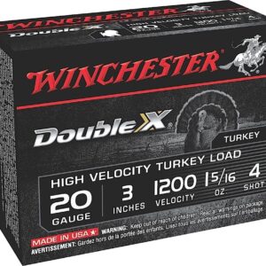 Winchester Ammunition Double X High Velocity Turkey 20 Gauge 3 #4 1 5/16oz Shotgun Ammo - 10 Rounds - WNSTH2034